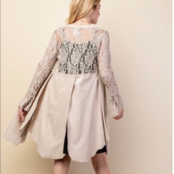 Vocal faux suede and lace Jacket! Size Medium - Picture 2 of 9